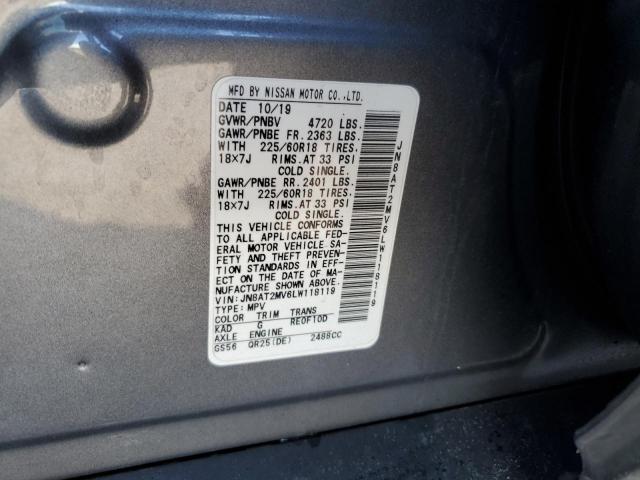 2020 NISSAN ROGUE S - JN8AT2MV6LW118119