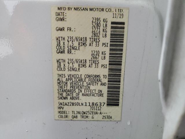 2020 NISSAN MURANO SV - 5N1AZ2BS0LN118637