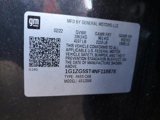 2022 CHEVROLET MALIBU RS - 1G1ZG5ST4NF118878