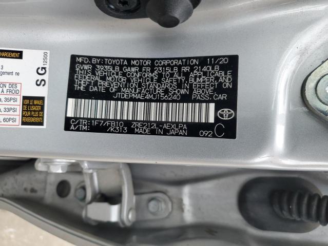 2021 TOYOTA COROLLA LE - JTDEPMAE4MJ156240
