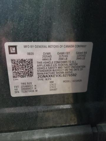 2020 CHEVROLET EQUINOX LT - 2GNAXKEVXL6276592