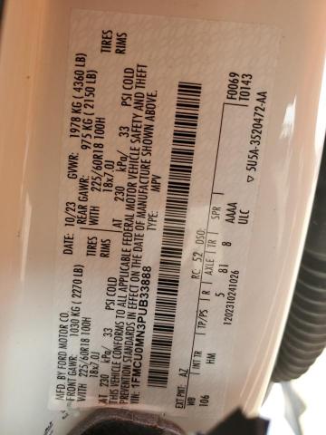 2023 FORD ESCAPE ST - 1FMCU0MN3PUB33888