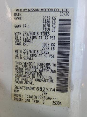2021 NISSAN ROGUE SV - 5N1AT3BA0MC682574