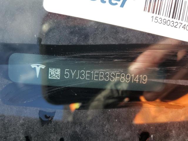 2025 TESLA MODEL 3 5YJ3E1EB3SF891419