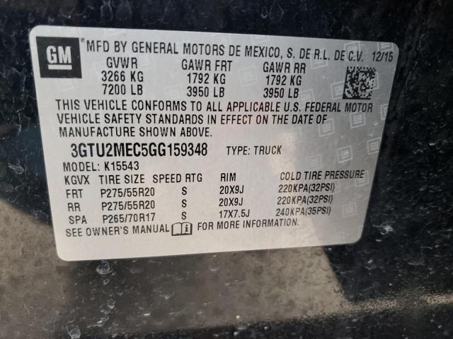 2016 GMC SIERA 3GTU2MEC5GG159348