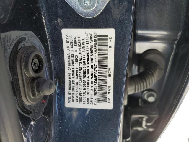 2021 HONDA CIVIC EX - 19XFC1F3XME004787