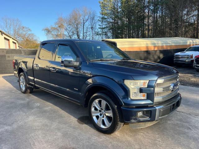 FORD F150 SUPER 2015 blue crew pic gas 1FTEW1CG0FFC02684 photo #3