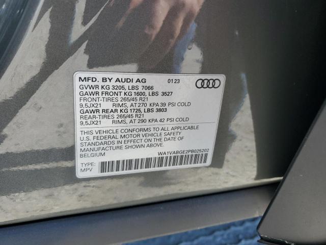 2023 AUDI E-TRON CHR WA1VABGE2PB025202