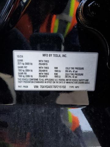 2025 TESLA MODEL Y - 7SAYGAEE7SF215150