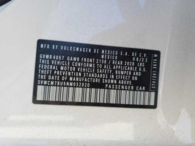 2022 VOLKSWAGEN JETTA S 3VWCM7BU5NM032020