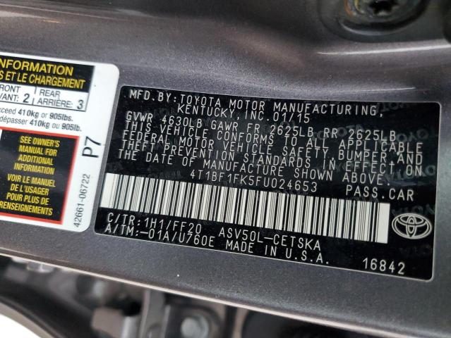 2015 TOYOTA CAMRY LE - 4T1BF1FK5FU024653