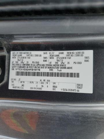 2017 FORD F150 SUPER - 1FTEX1E82HFB19778