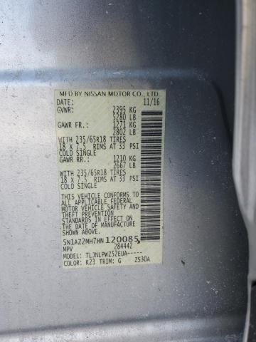 2017 NISSAN MURANO S - 5N1AZ2MH7HN120085