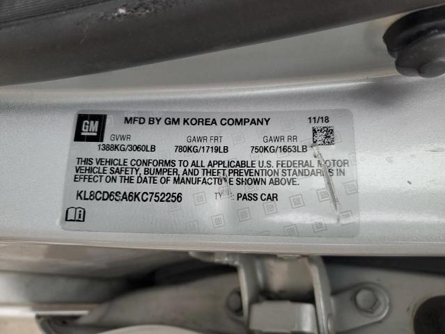 2019 CHEVROLET SPARK 1LT KL8CD6SA6KC752256
