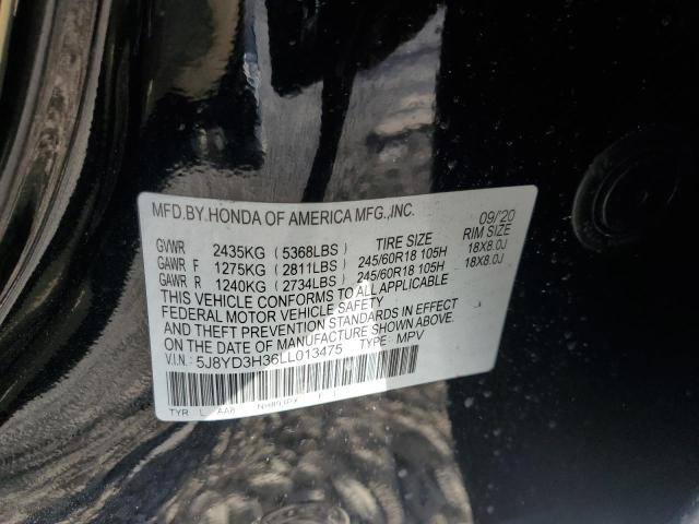 2020 ACURA MDX 5J8YD3H36LL013475