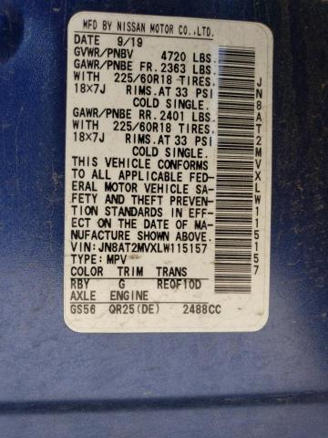 2020 NISSAN ROGUE S - JN8AT2MVXLW115157