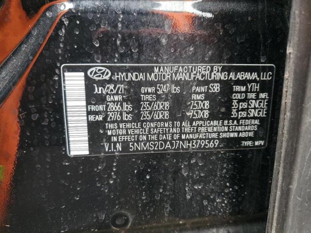 2022 HYUNDAI SANTA FE S - 5NMS2DAJ7NH379569