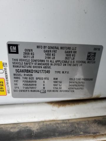 2017 BUICK ENCLAVE - 5GAKRBKD1HJ177349