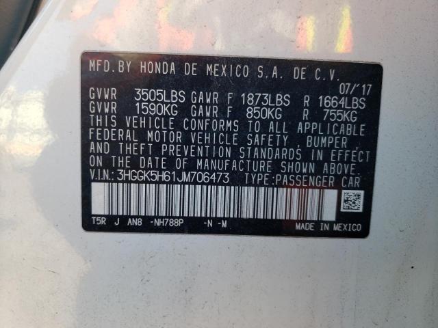 2018 HONDA FIT SPORT 3HGGK5H61JM706473