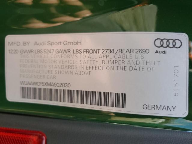 2021 AUDI RS5 - WUAAWCF5XMA902830