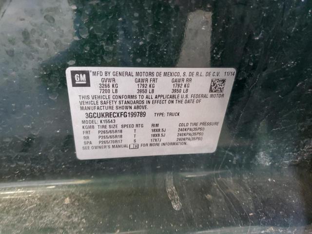 2015 CHEVROLET SILVERADO 3GCUKRECXFG199789
