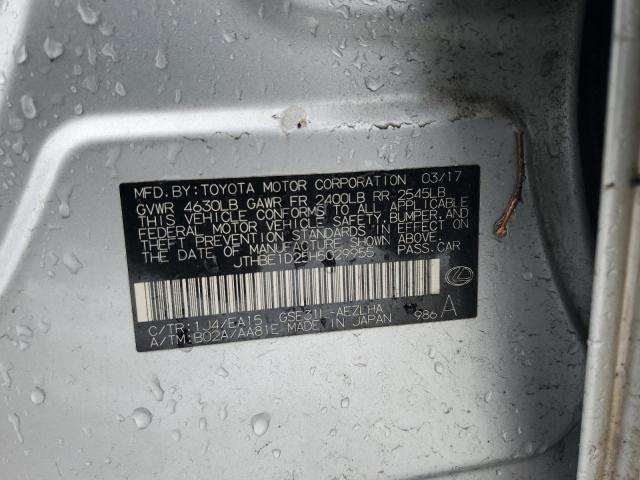 2017 LEXUS IS 350 JTHBE1D25H5029955