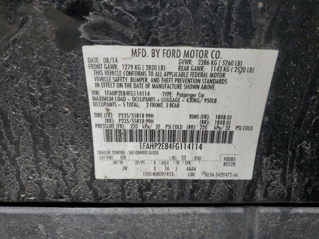 2015 FORD TAURUS SEL - 1FAHP2E84FG114114