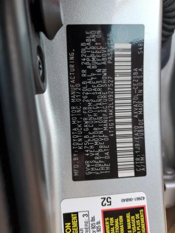 2020 TOYOTA CAMRY SE - 4T1G11AK2LU927527