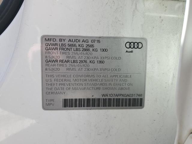 2016 AUDI Q5 PREMIUM - WA1D7AFPXGA031746