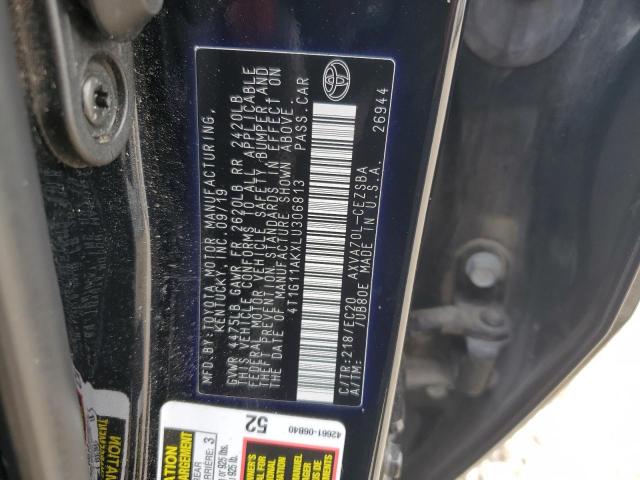 4T1G11AKXLU306813 2020 TOYOTA CAMRY