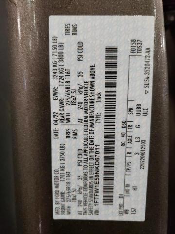 2022 FORD F150 SUPER - 1FTFW1E59NKD67011