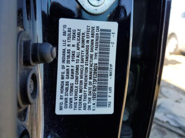 2015 HONDA CIVIC SE 19XFB2F73FE289024