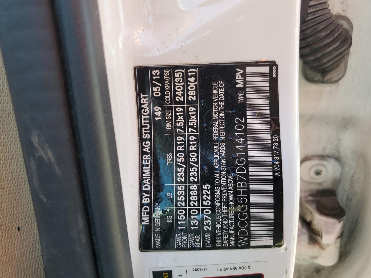 Lot #3318166372 2013 MERCEDES-BENZ GLK 350