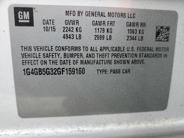 2016 BUICK LACROSSE - 1G4GB5G32GF159160