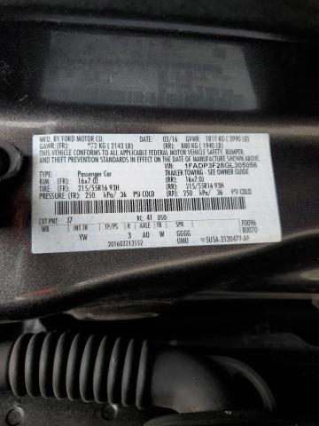 2016 FORD FOCUS SE - 1FADP3F28GL305056