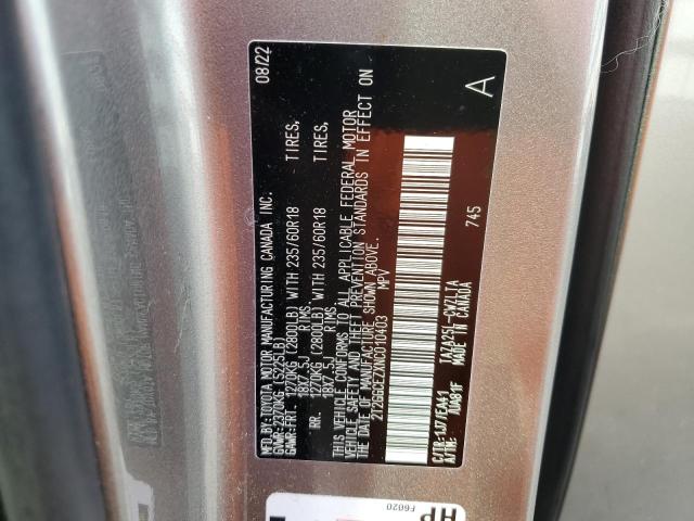 2022 LEXUS NX 350 2T2GGCEZXNC010403