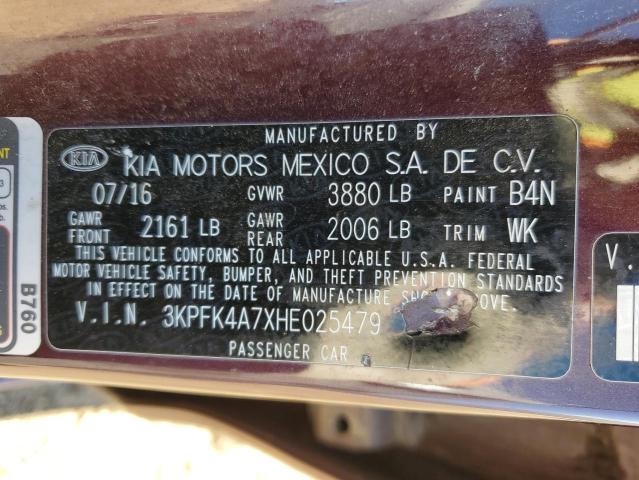 2017 KIA FORTE LX - 3KPFK4A7XHE025479