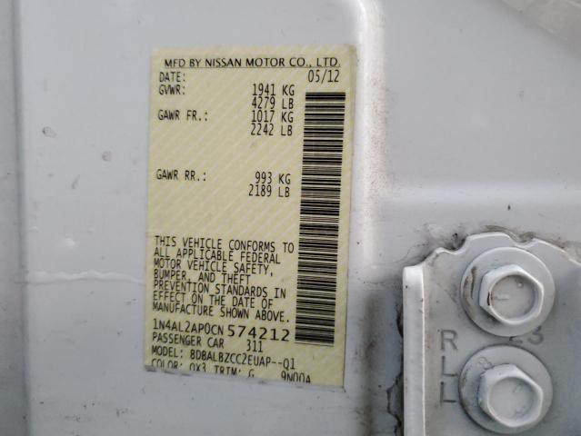 2012 NISSAN ALTIMA BAS - 1N4AL2AP0CN574212