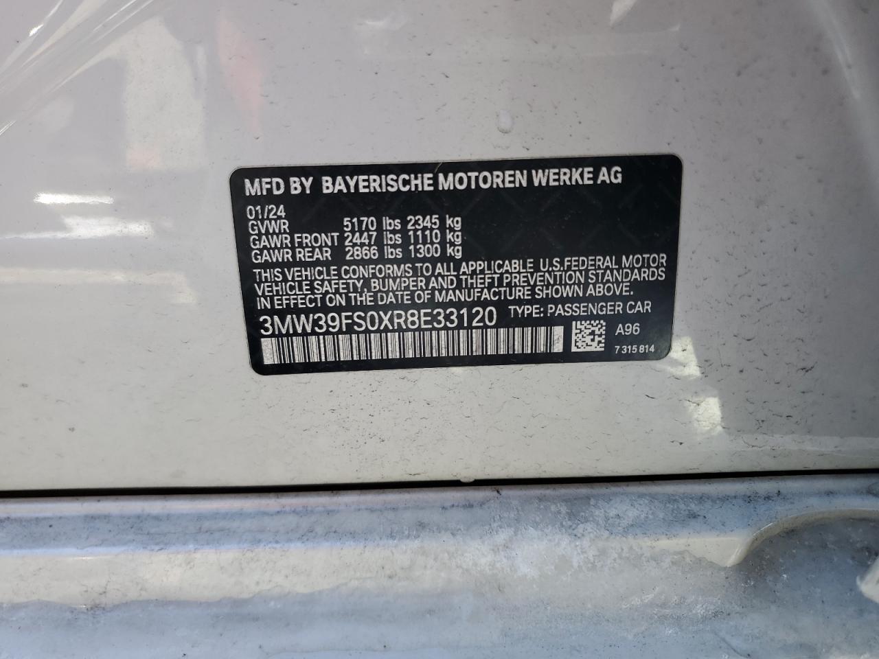 Lot #3291409239 2024 BMW 330XE