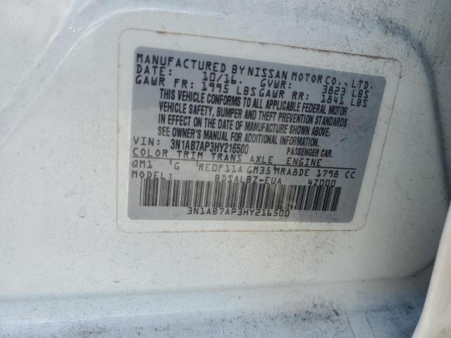 2017 NISSAN SENTRA S - 3N1AB7AP3HY216500