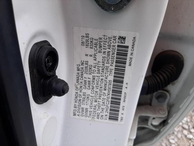 2019 HONDA CIVIC LX - 2HGFC2F67KH587905