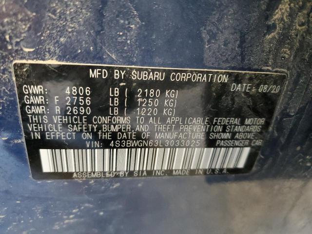 2020 SUBARU LEGACY LIM - 4S3BWGN63L3033025