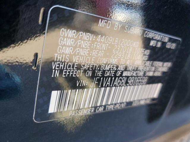 2020 SUBARU WRX - JF1VA1A68L9816598