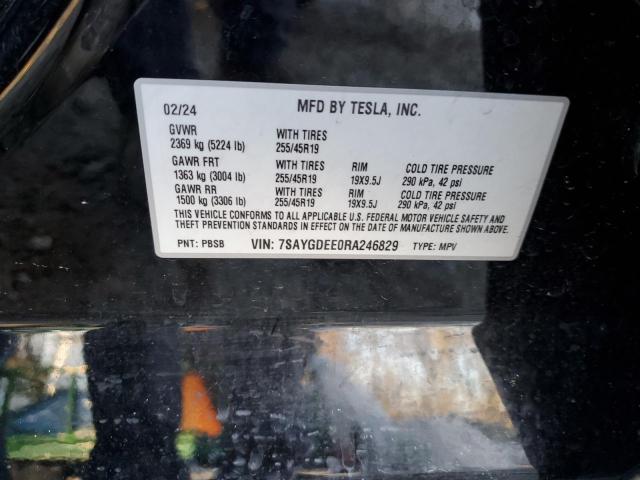 2024 TESLA MODEL Y - 7SAYGDEE0RA246829