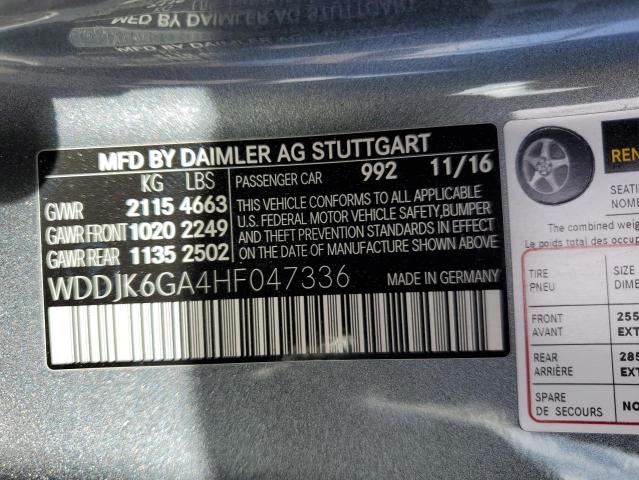 2017 MERCEDES-BENZ SL 450 WDDJK6GA4HF047336