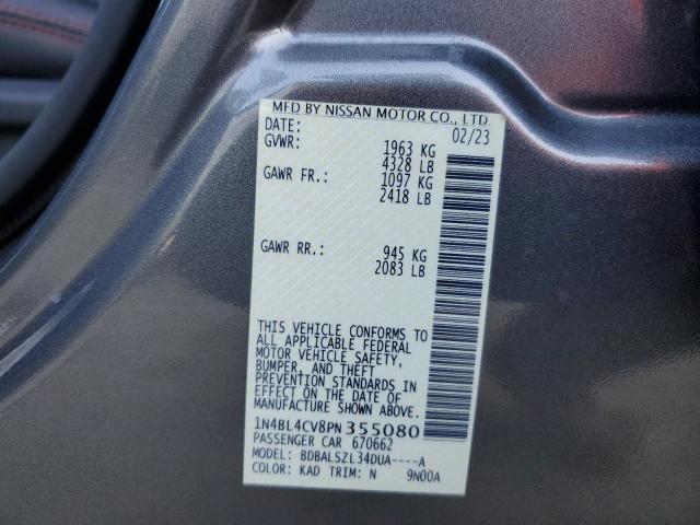 2023 NISSAN ALTIMA SR - 1N4BL4CV8PN355080