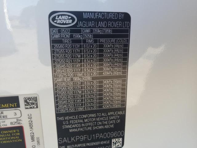 2023 LAND ROVER RANGE ROVE - SALKP9FU1PA009600