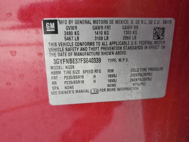 2015 CADILLAC SRX LUXURY - 3GYFNBE37FS640339