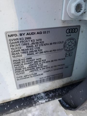 2021 AUDI Q7 TECHNIK WA1WXAF79MD036326