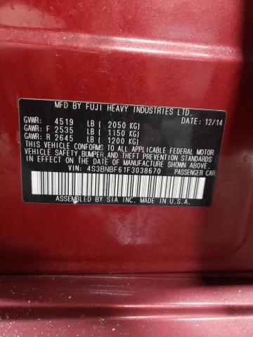 2015 SUBARU LEGACY 2.5 - 4S3BNBF61F3038670